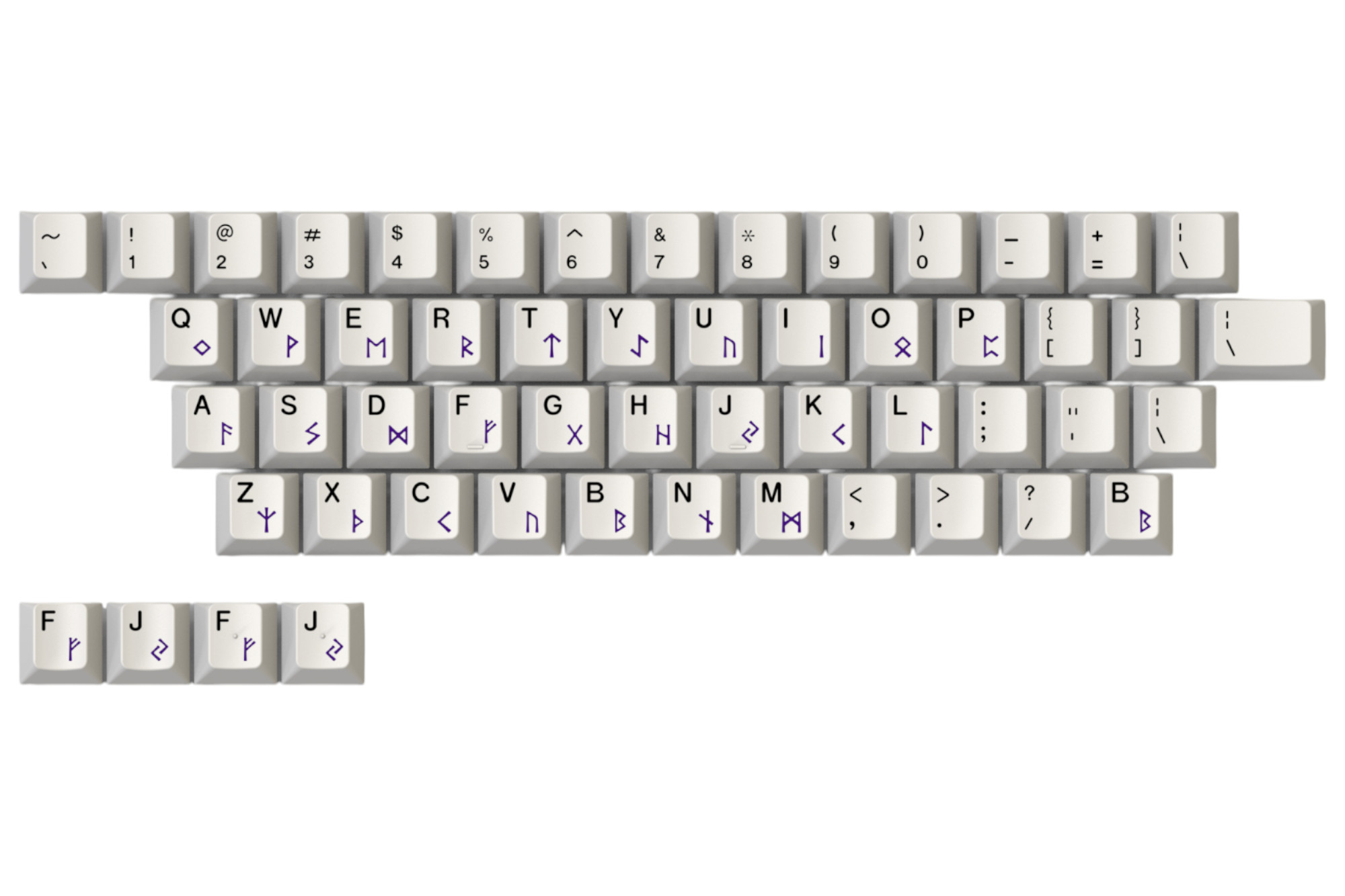 Hammerworks Alphas Runes Indigo (R6) Keycap Kit · Milktooth